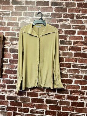 Vintage Emporio Armani 100% Silk Blouse - Made in Italy - Size 44